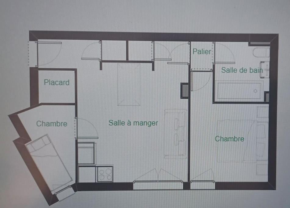 Spacieux Appartement T2 & Cabine Лез-Англь Экстерьер фото